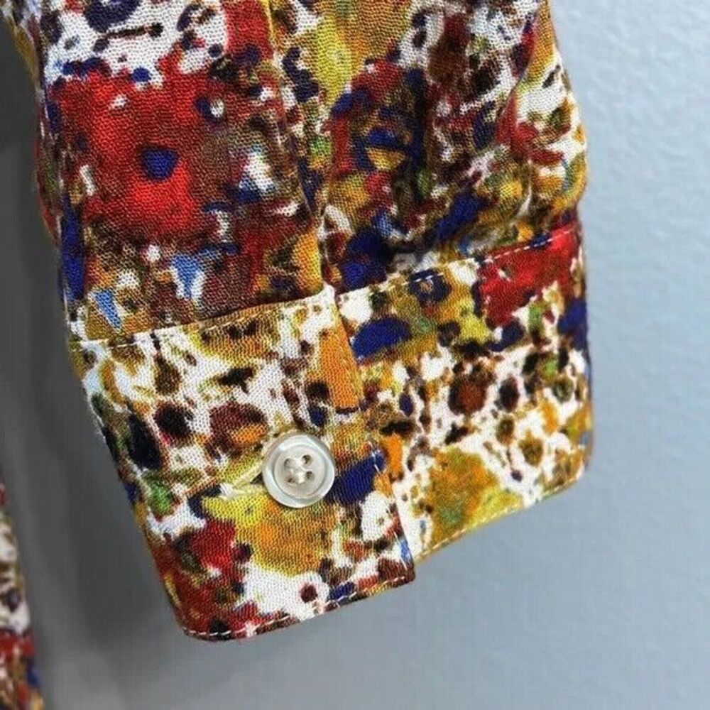 Kut From The‎ Kloth Floral Blouse - Button Front, Long Sleeves, Size XL - Picture 4 of 10